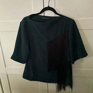 Zara woman emerald green top